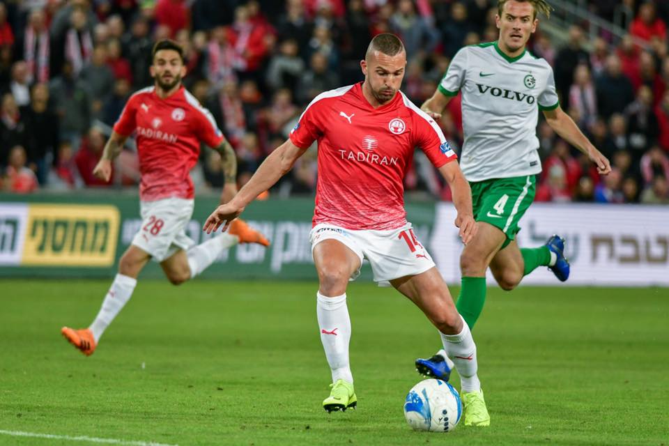 בן שהר מול מכבי חיפה. החלוץ לא סיכן את השער (צילום: באדיבות הפועל ''תדיראן'' באר שבע)